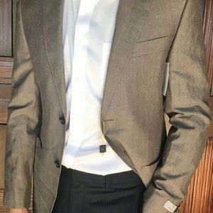 Canali Sport Coat Linen Blazer Beige Size 40R NEW